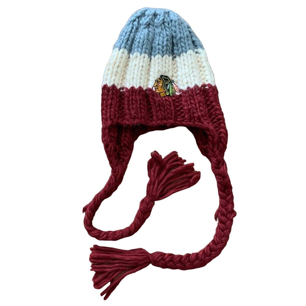Chicago Blackhawks knit tassel hat